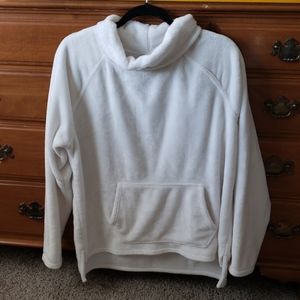 Champion White Faux Fur Velour or Sherpa Pull Over